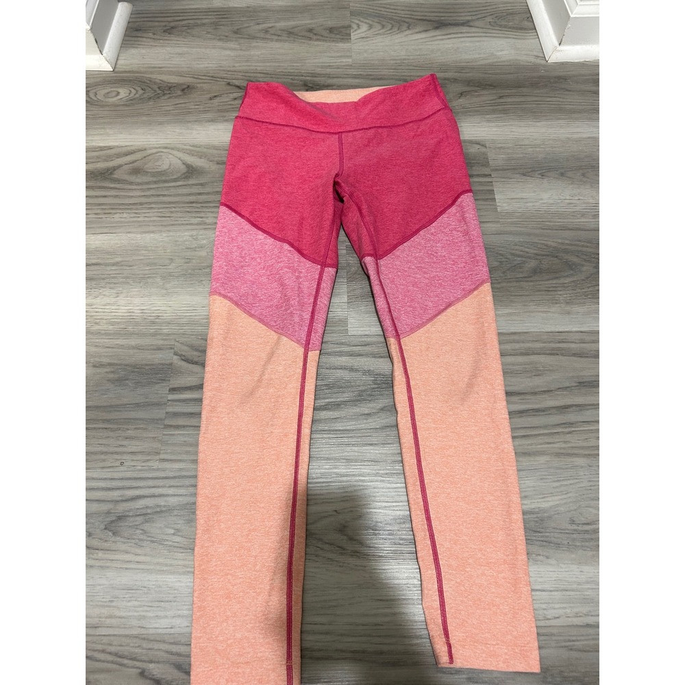 Outdoor Voices 3 Color Block Leggings Pink Peach‎ Athleisure Activewear M